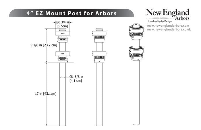 Vita 4" EZ Mount Arbor Post - 4 Pack