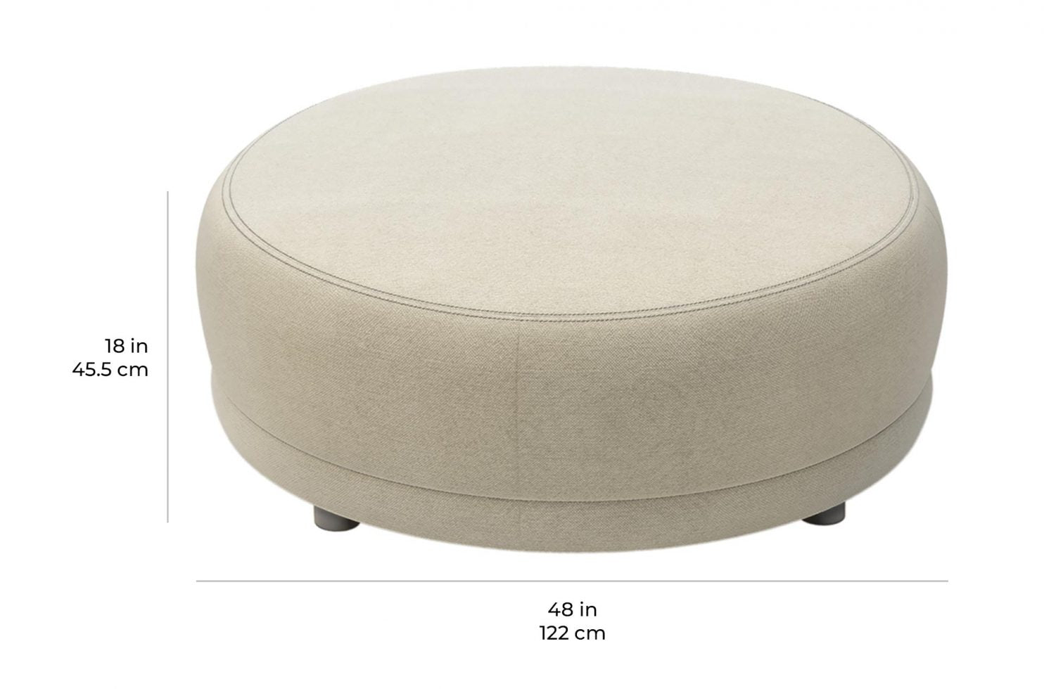 Seasonal Living Fizz Grand Royal Ottoman