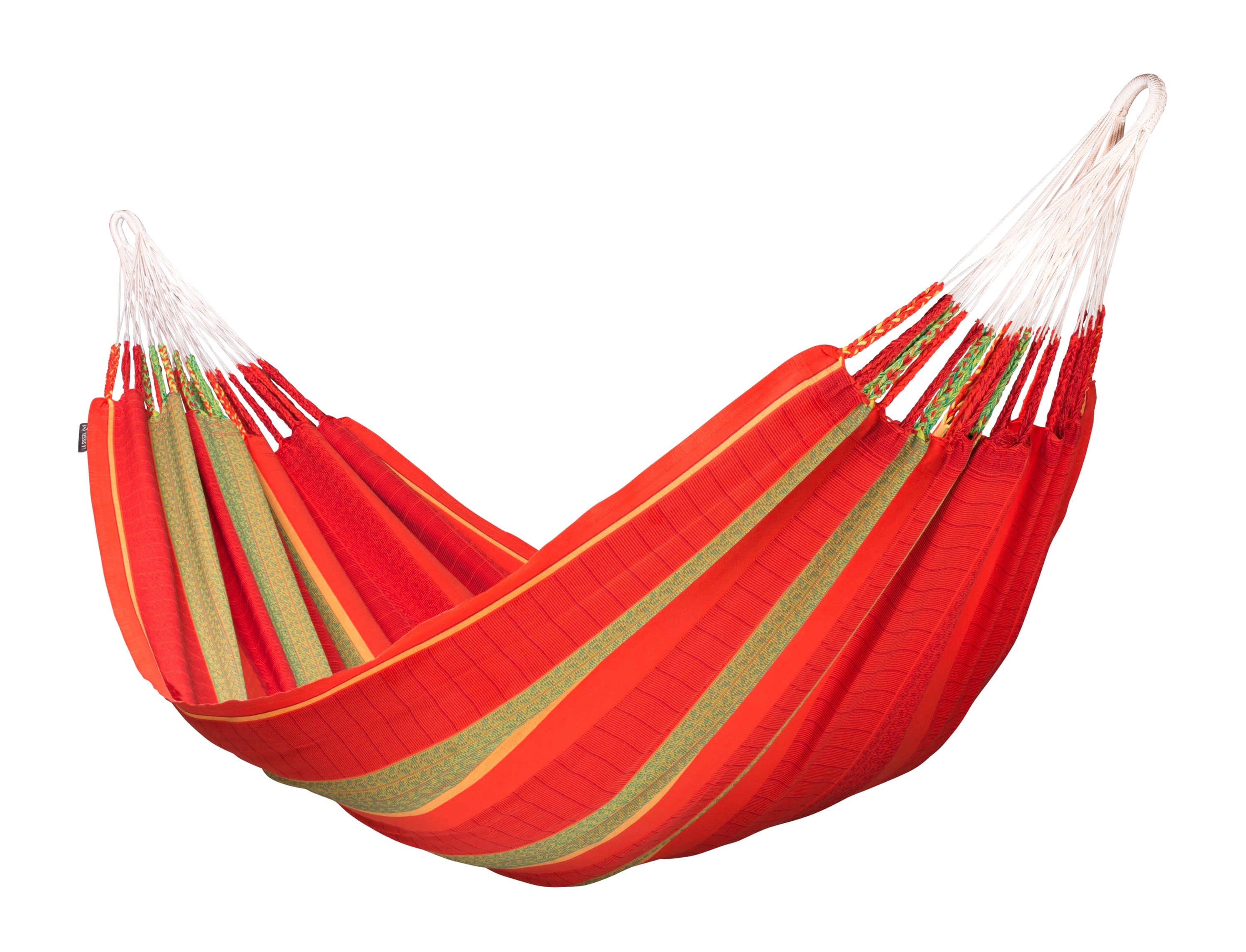 La Siesta Flora Organic Cotton King-Size Classic Hammock - Chili