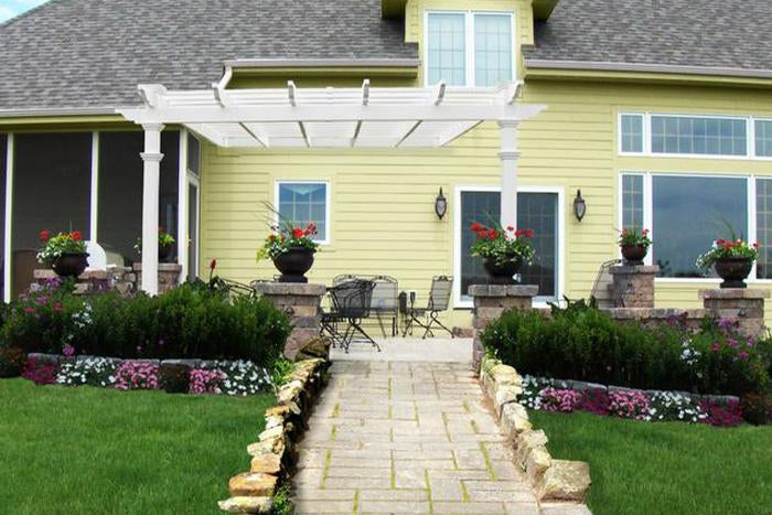 Vita 12'x12' Freemont Attached Vinyl Pergola