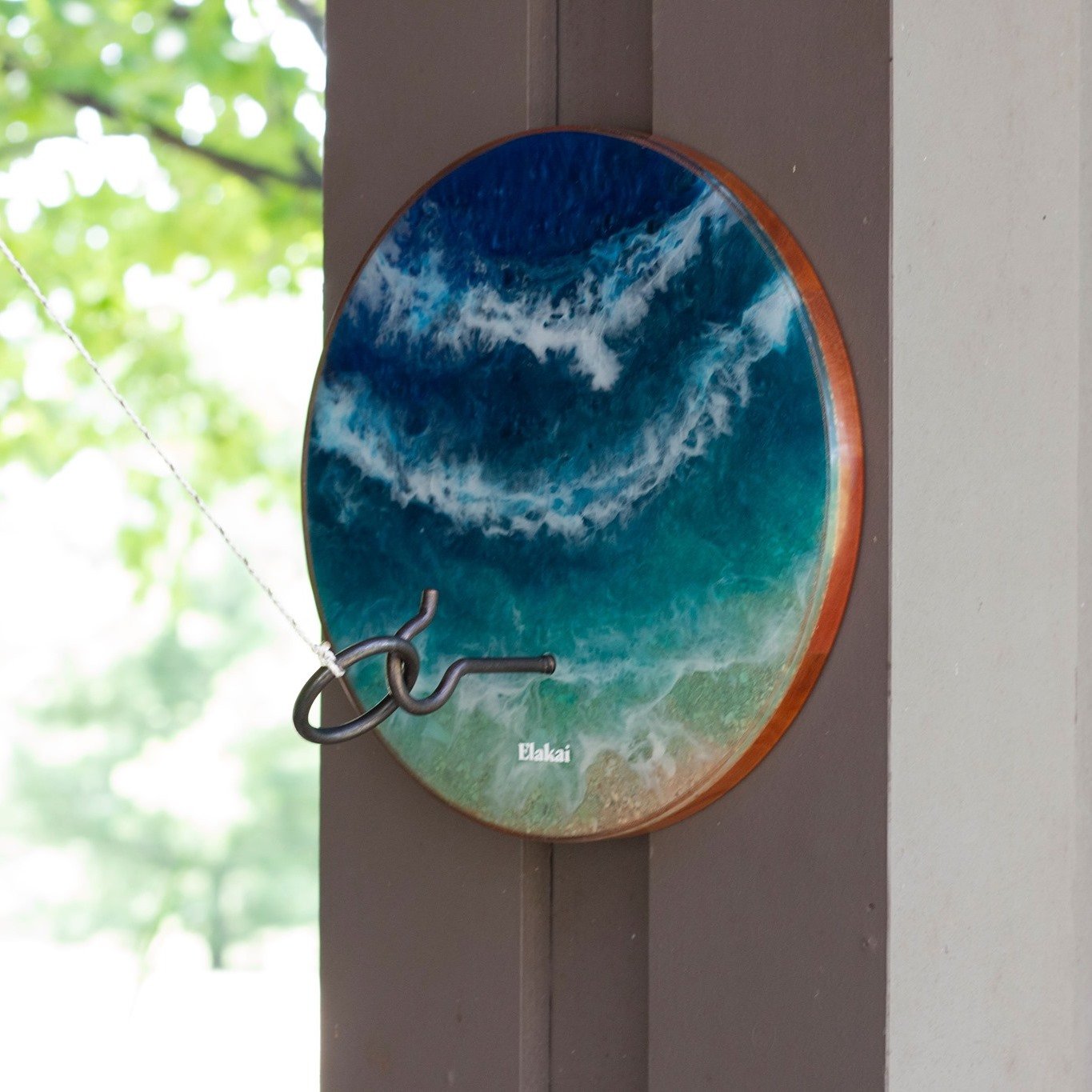 Elakai Wayfarer ART Resin and Epoxy Finish Beach Hook and Ring Game