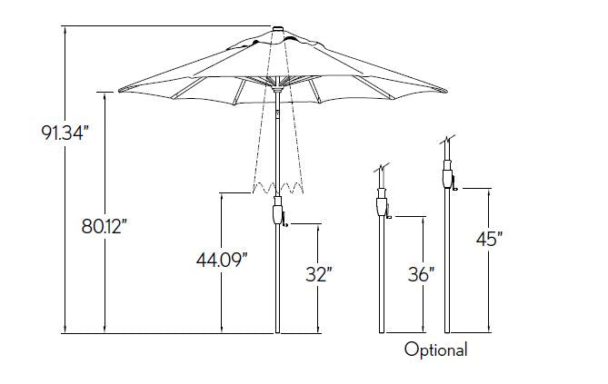 Treasure Garden 7.5' Glide Tilt Umbrella