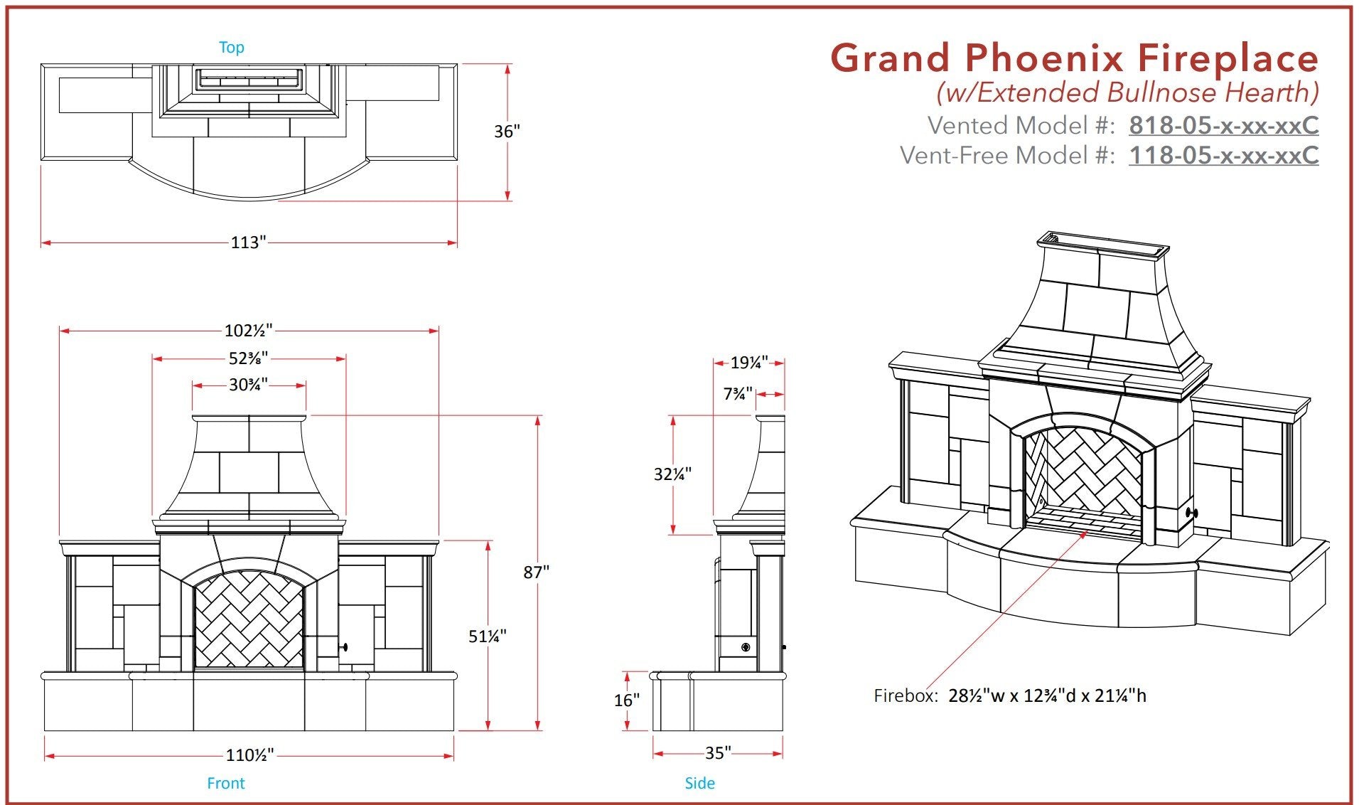 Grand Phoenix Fireplace