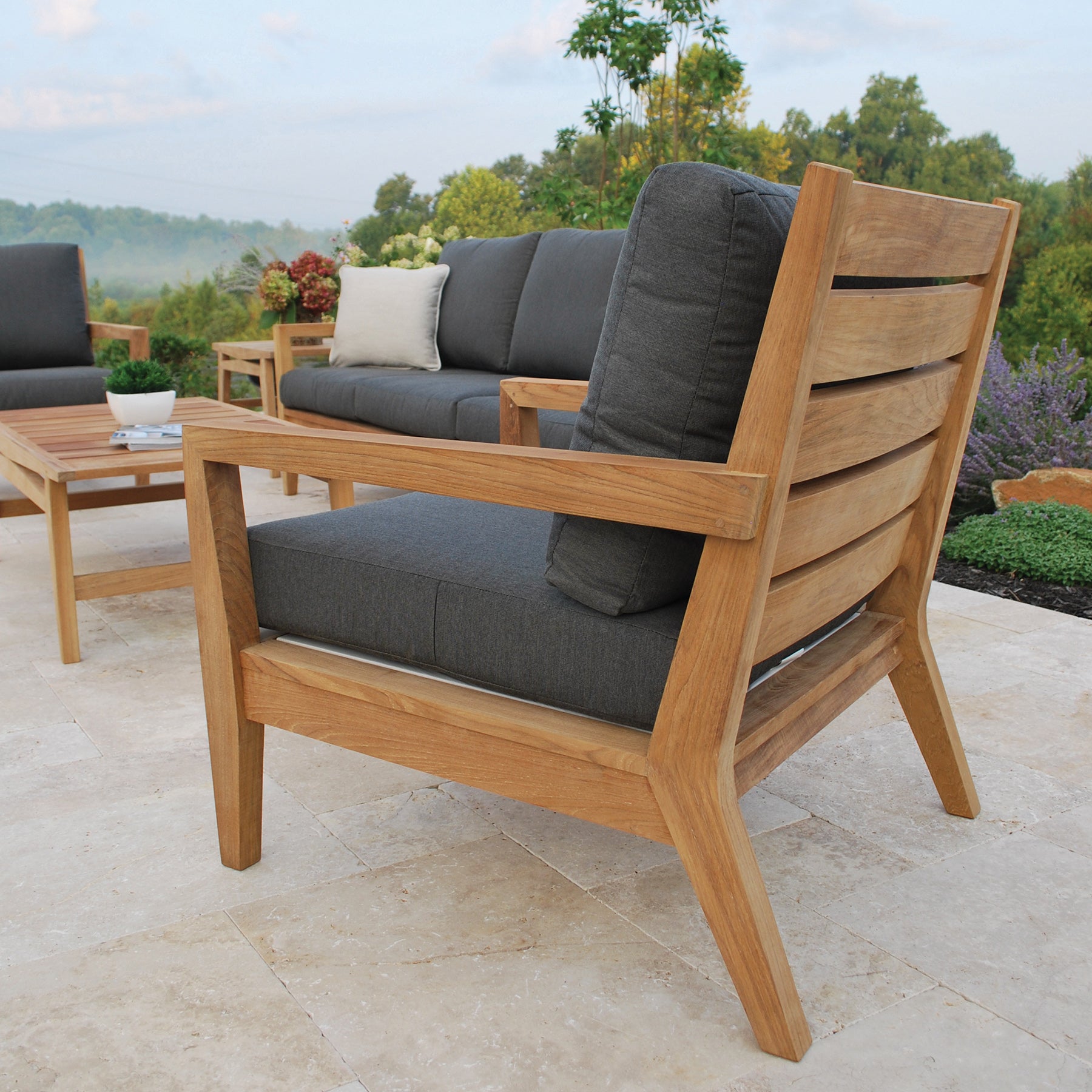 Algarve Teak Deep Seating Lounge Chair