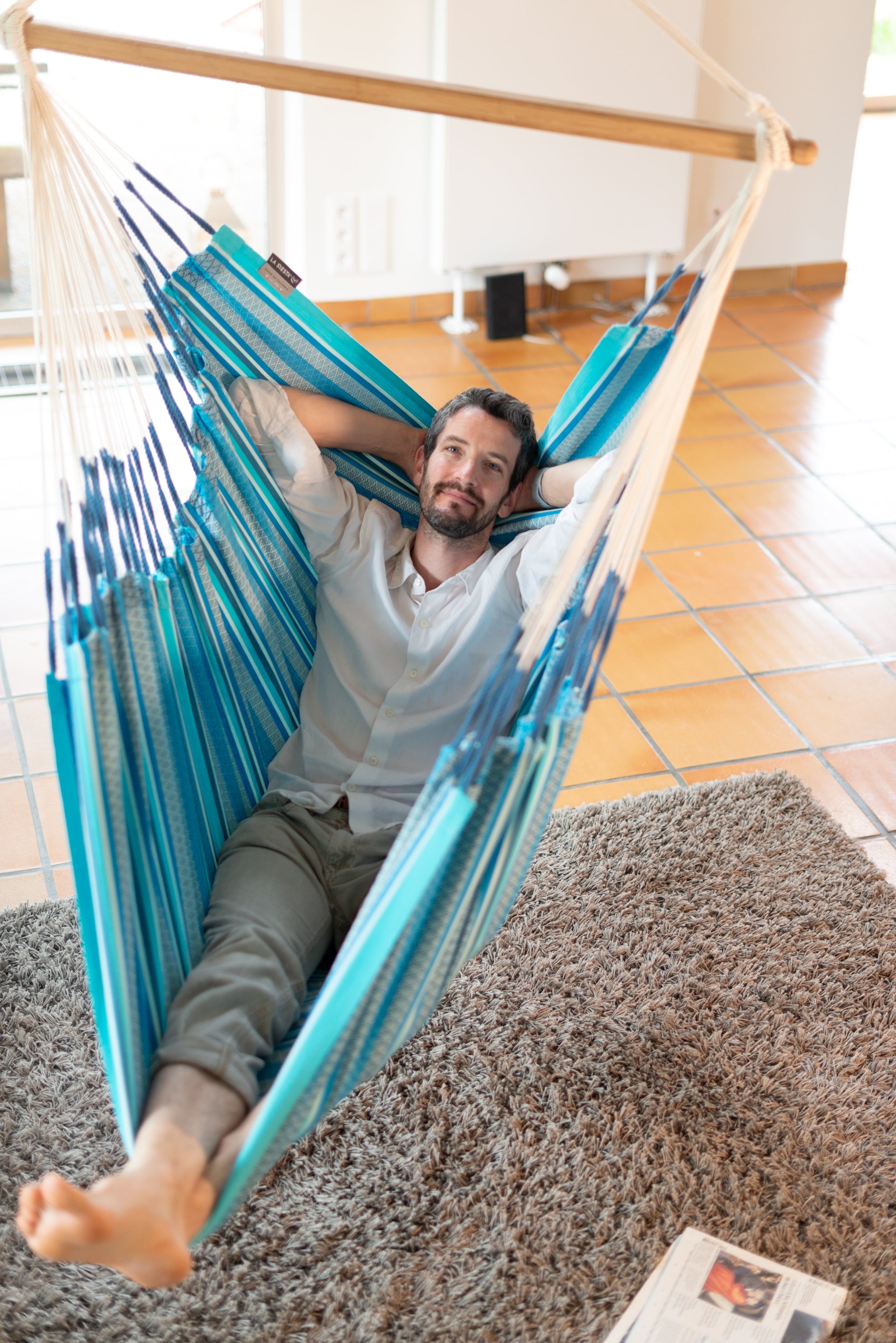 La Siesta Habana King-Size Hanging Chair - Azure