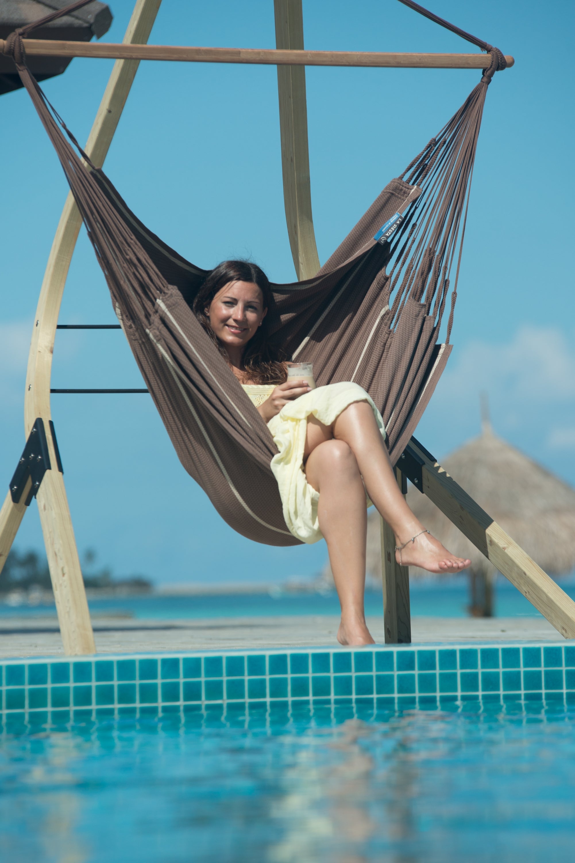 La Siesta Habana King-Size Hanging Chair - Chocolate