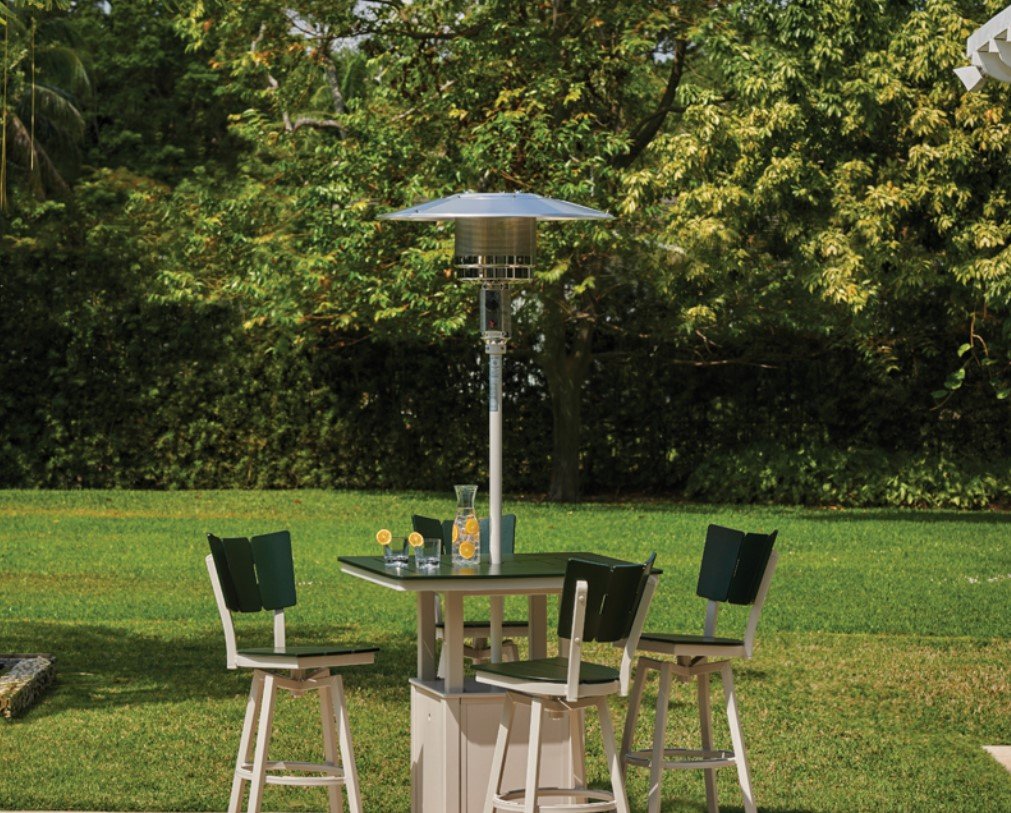 Patio Heater with MGP Slat 36" Square Table Top