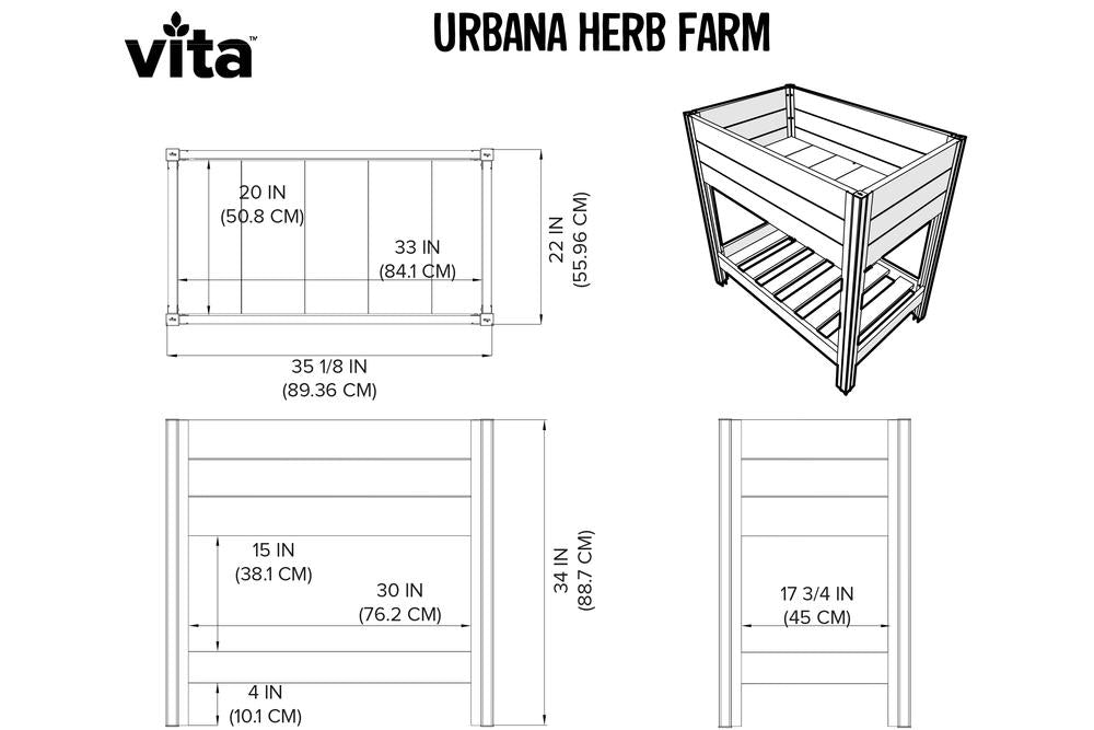 Vita Urbana 22"x35" Espresso Herb Farm