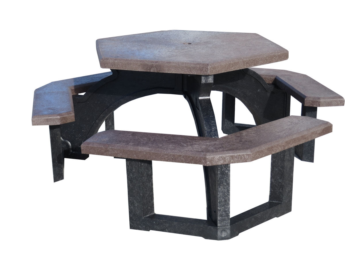 Vail Hexagonal Recycled Plastic Picnic Table