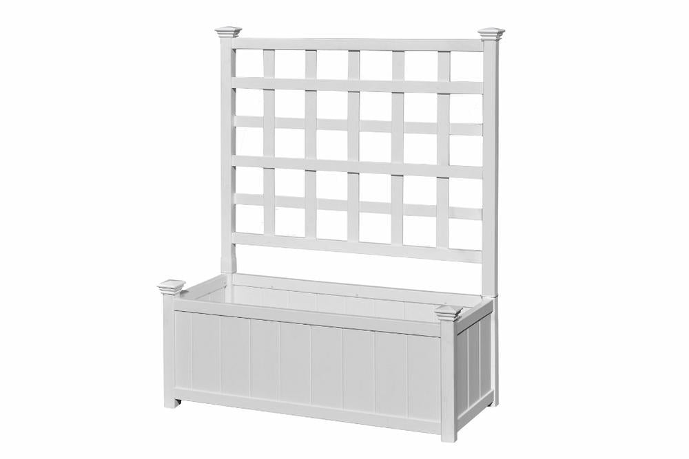 Vita Classic Huron Vinyl Planter Box and Trellis