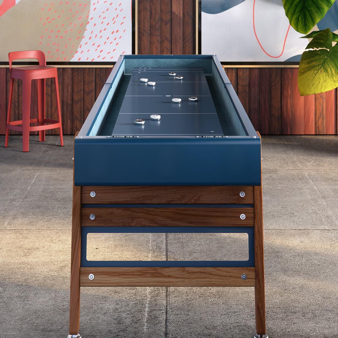 Shuffleboard Table - Blue