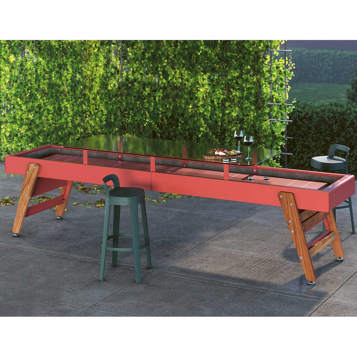 Dining Shuffleboard Table - Terracotta