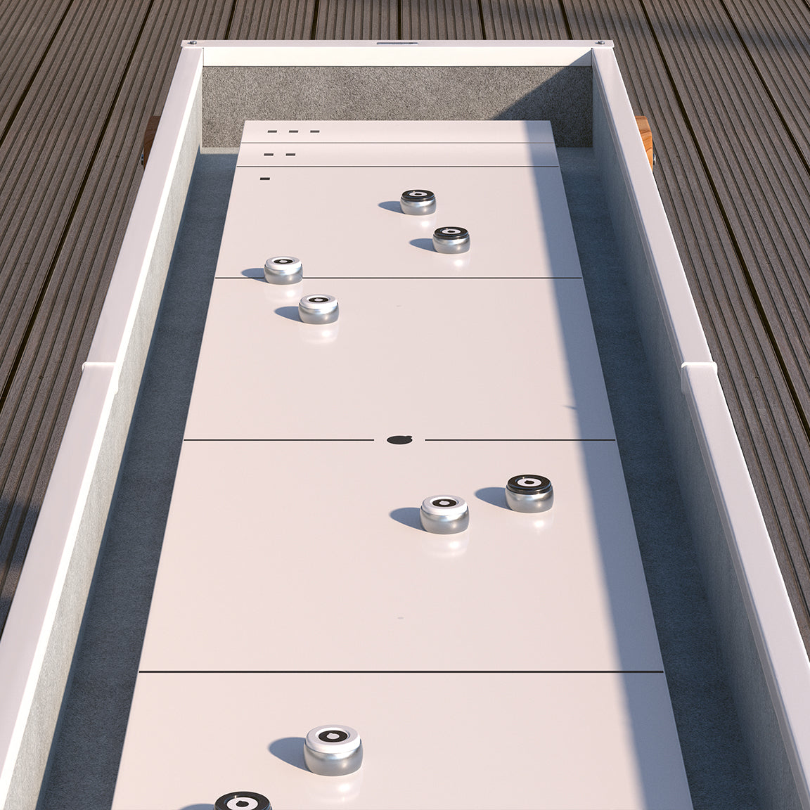 Shuffleboard Table - White