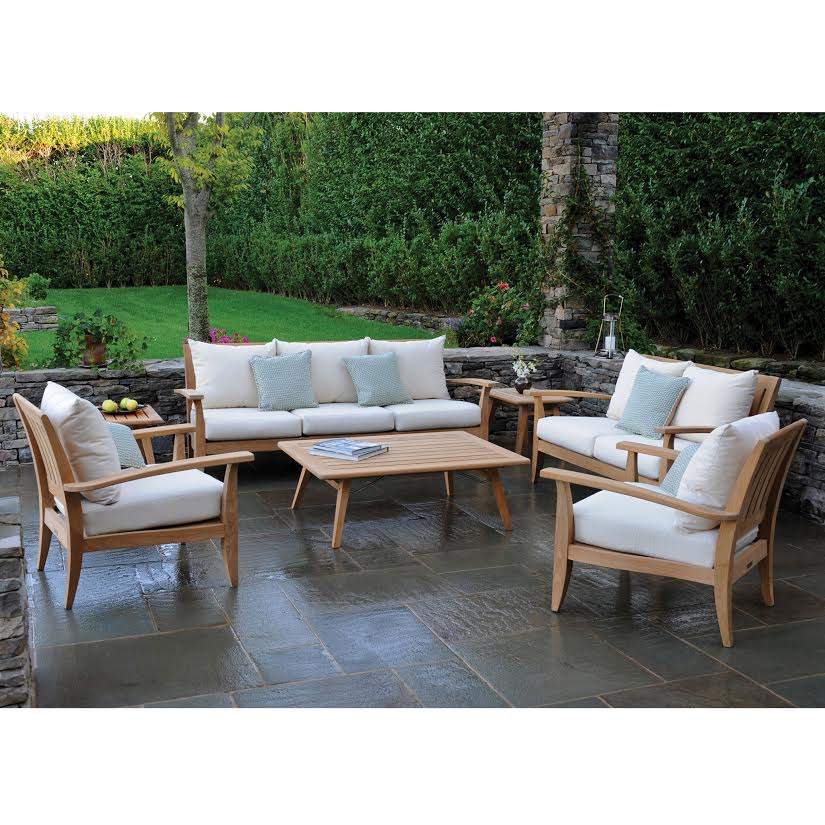 Kingsley Bate Ipanema Teak 7 Piece Deep Seating Ensemble