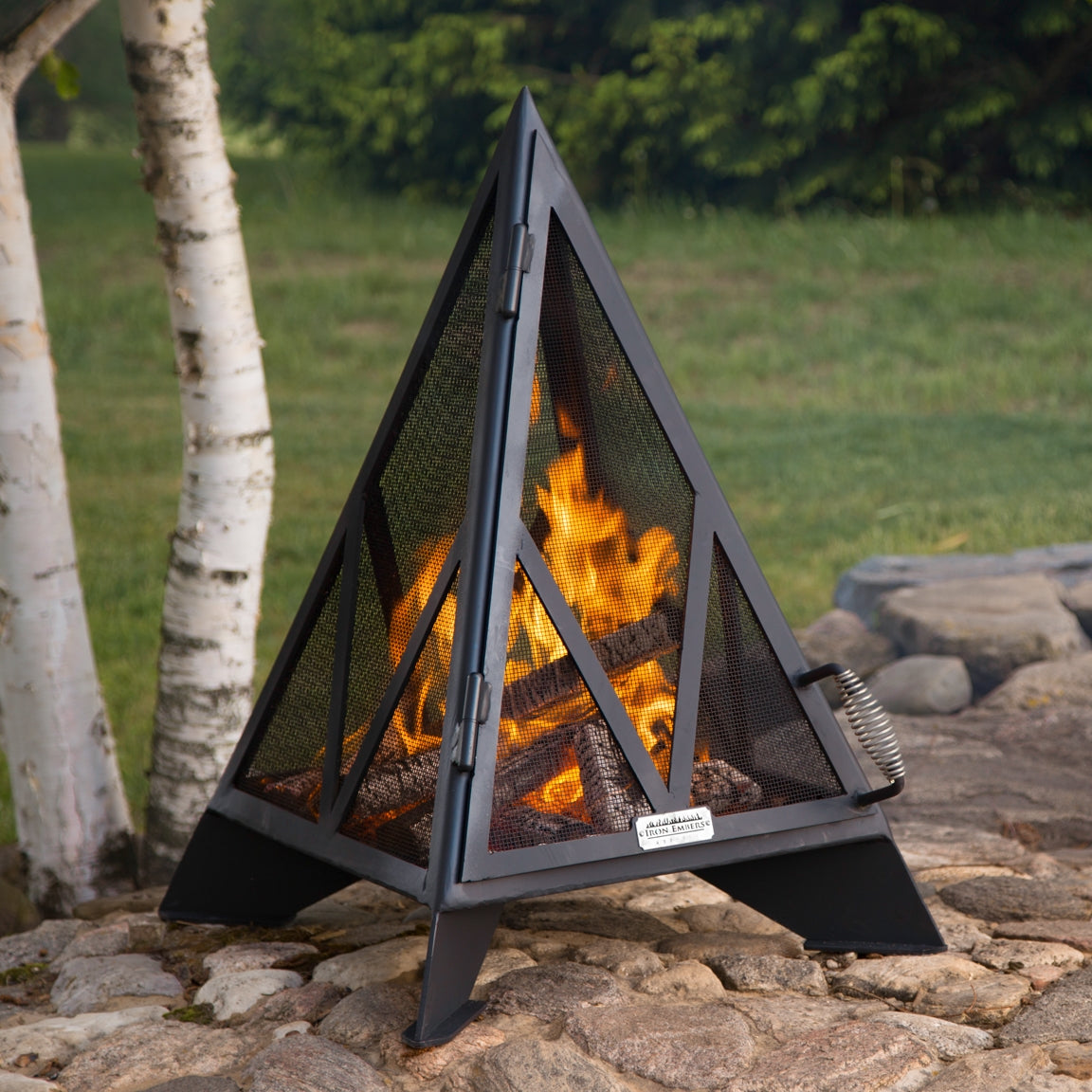 Iron Embers 3 ft Pyramid Outdoor Fireplace