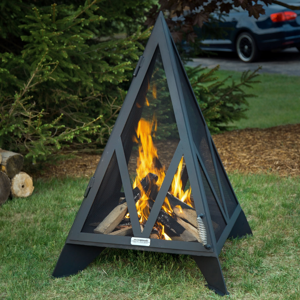 Iron Embers 3 ft Pyramid Outdoor Fireplace