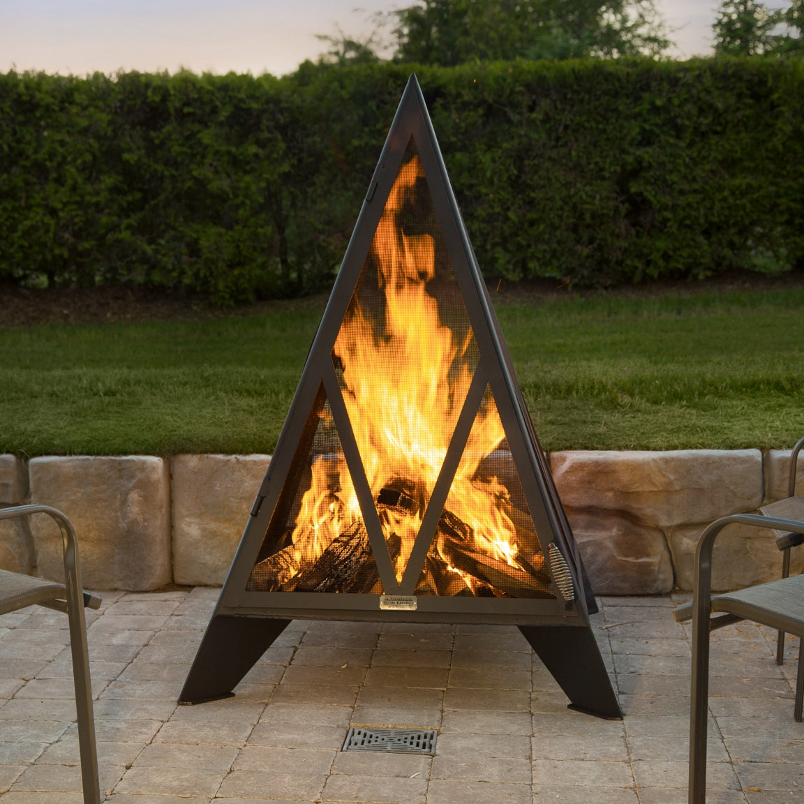 Iron Embers 3 ft Pyramid Outdoor Fireplace