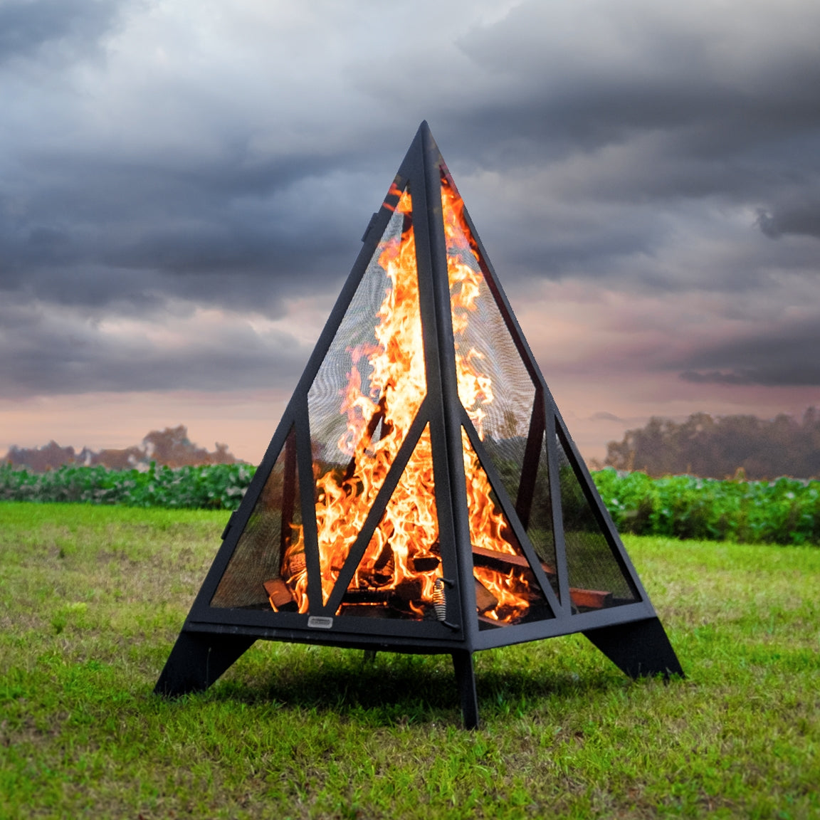 Iron Embers 3 ft Pyramid Outdoor Fireplace