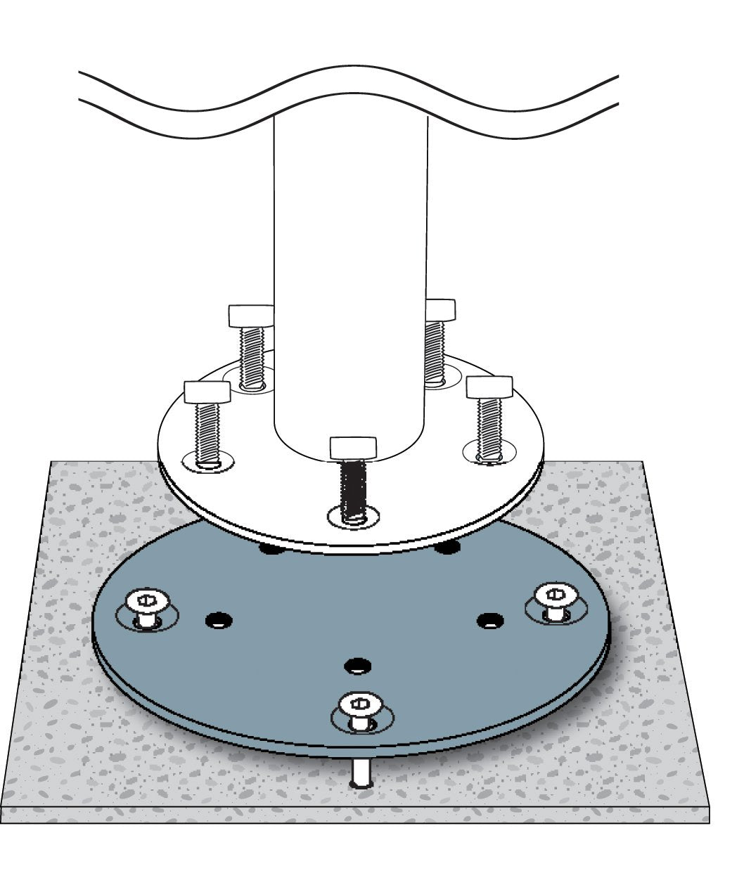 Jardinico MKC21 Concrete Mount Kit