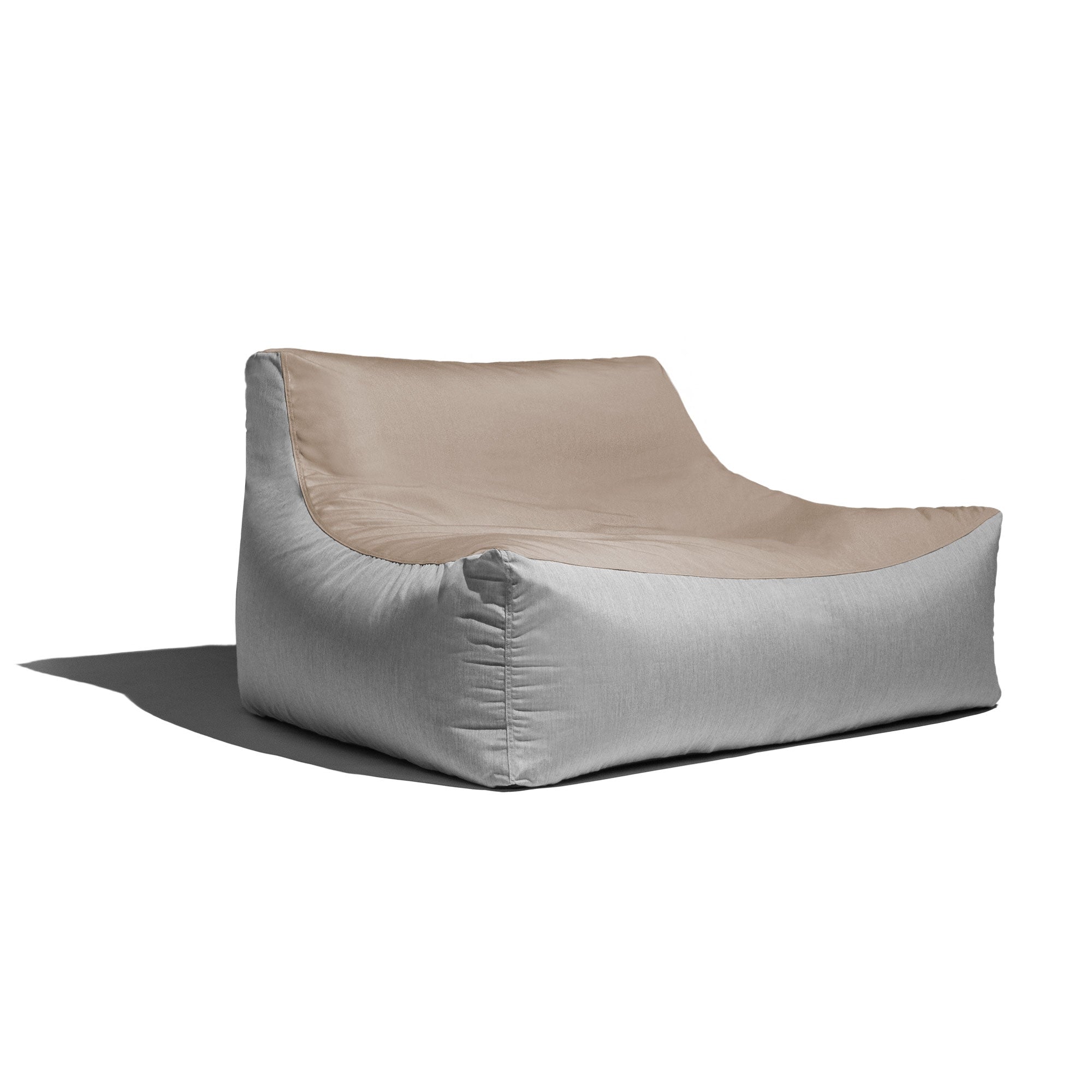 Lavista Outdoor Bean Bag Loveseat - Flax/Granite