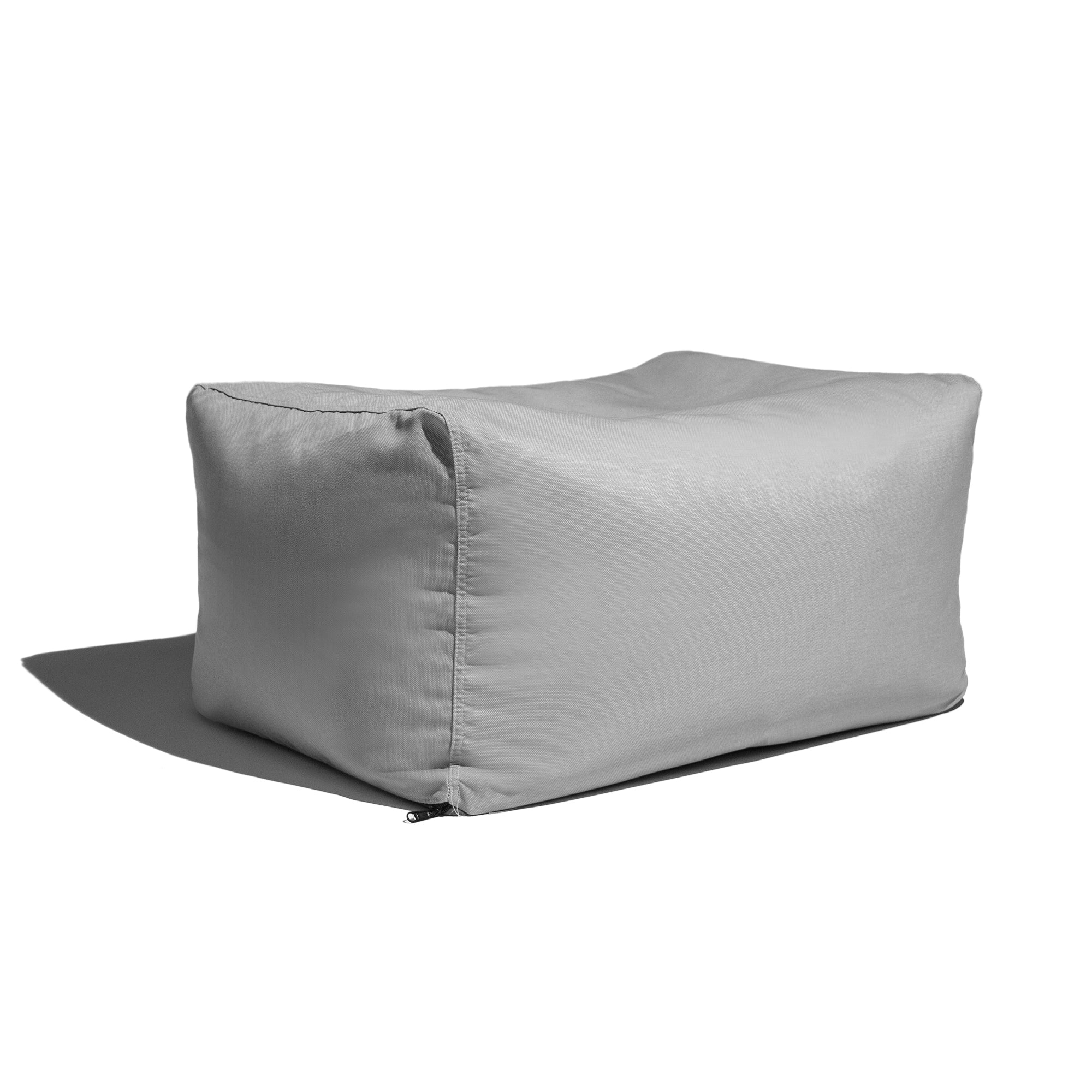 Leon Outdoor Bean Bag Ottoman Bench - Sunbrella Granite