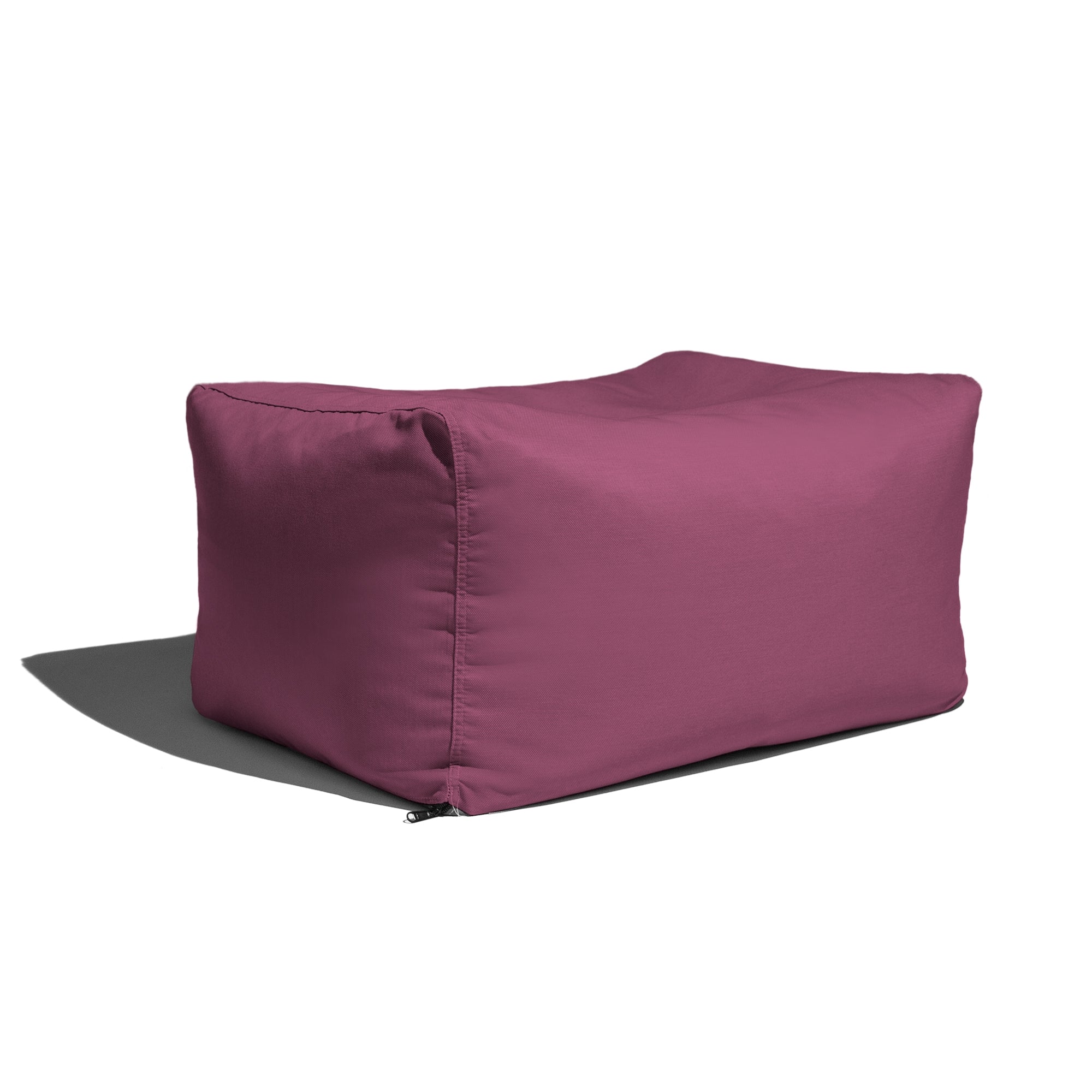 Leon Outdoor Bean Bag Ottoman Bench - Sunbrella Iris