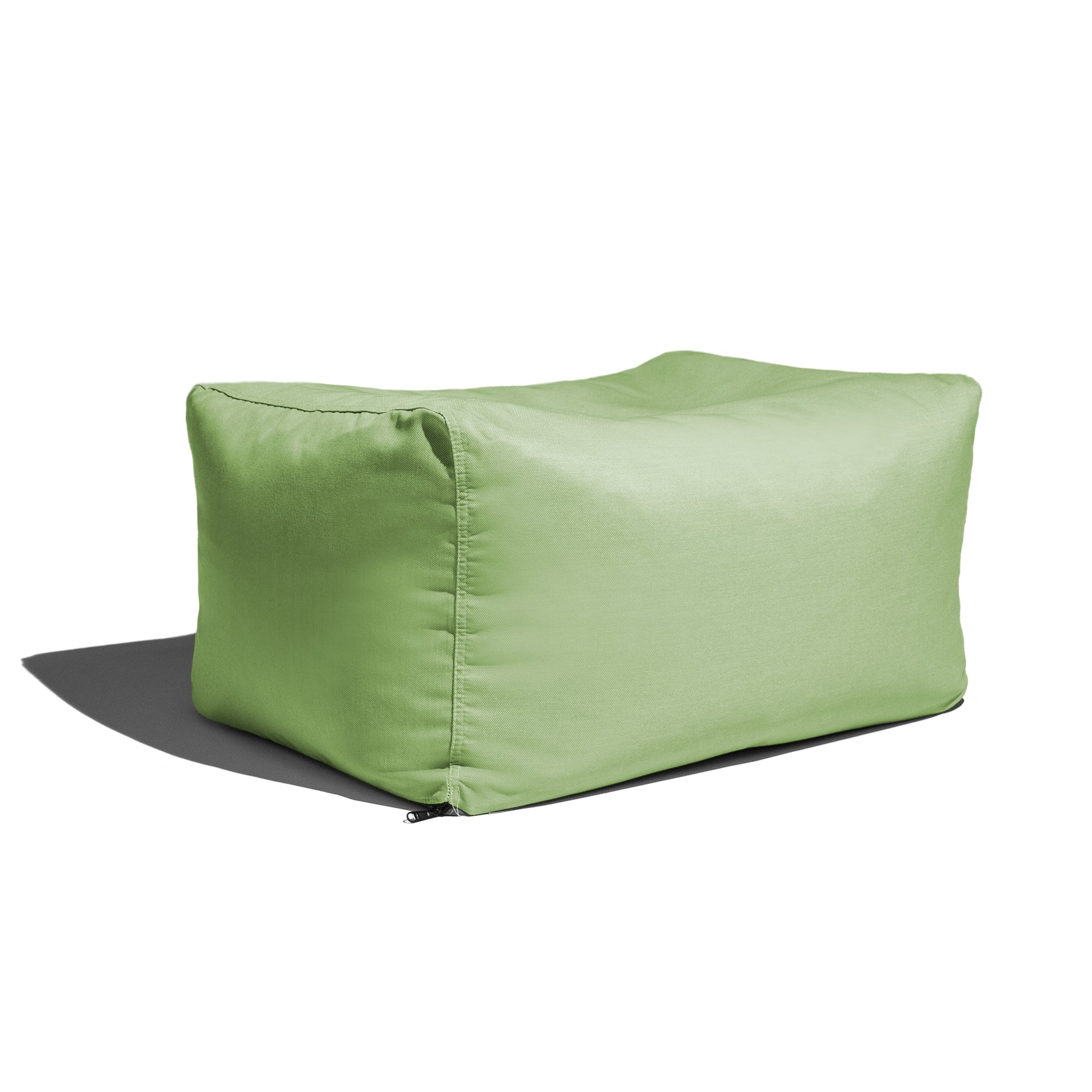 Leon Outdoor Bean Bag Ottoman Bench - Sunbrella Parrot