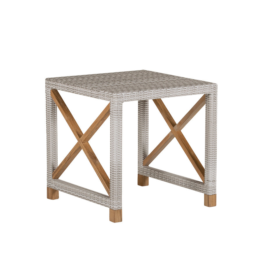 Kingsley Bate Jupiter Wicker Side Table w/Glass