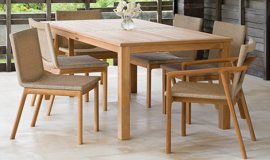 Kingsley Bate Hana and Bainbridge 7 Piece Dining Ensemble