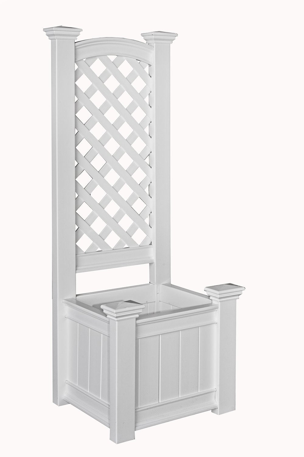 Vita Classic Kensington Vinyl Planter Box and Trellis