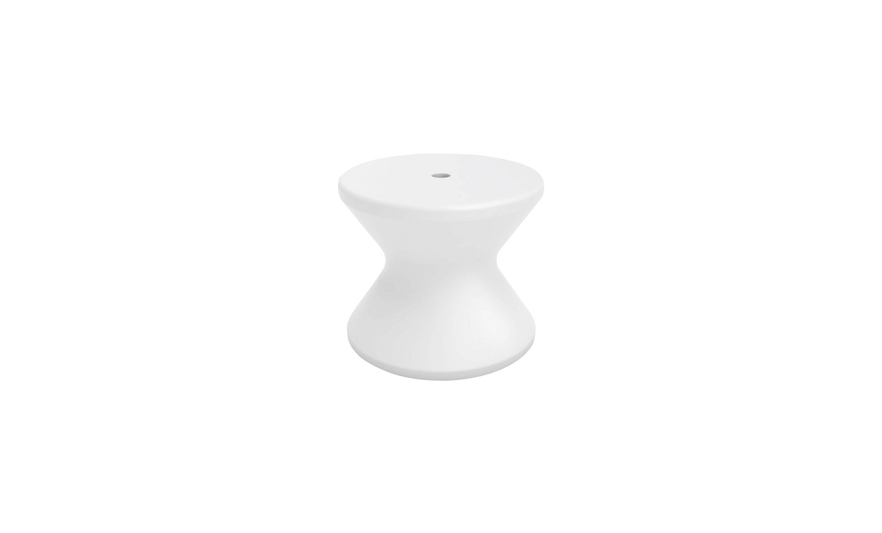 Signature Standard Side Table with umbrella hole in White