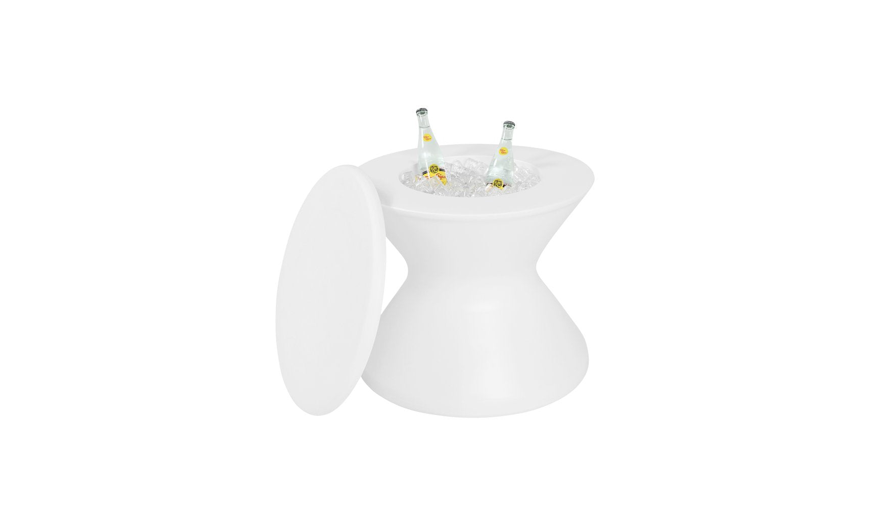 Signature Tall Ice Bin Side Table in white (lid sold sepaately)