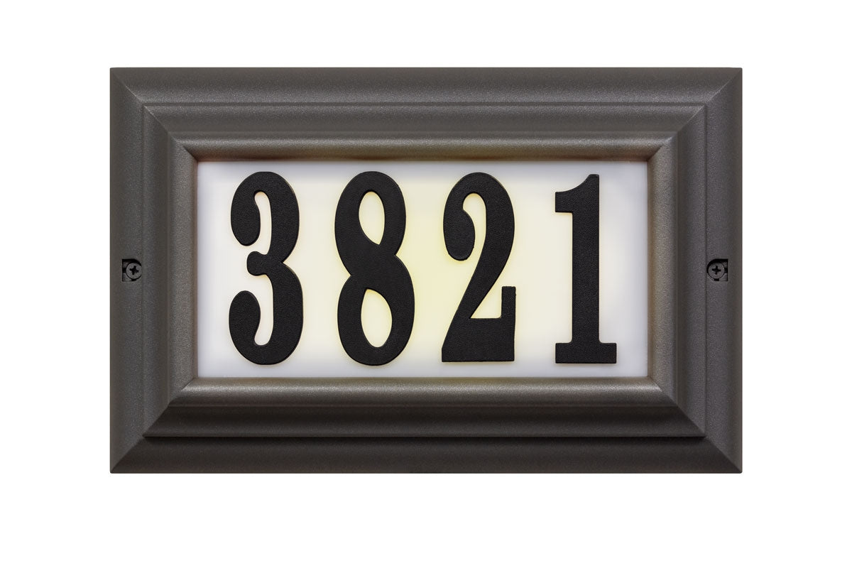 Edgewood Large Lighted Address Plaque