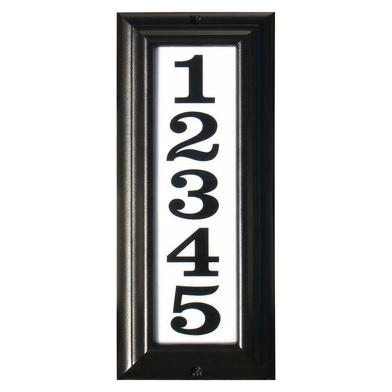 Edgewood Vertical Lighted Address Plaque