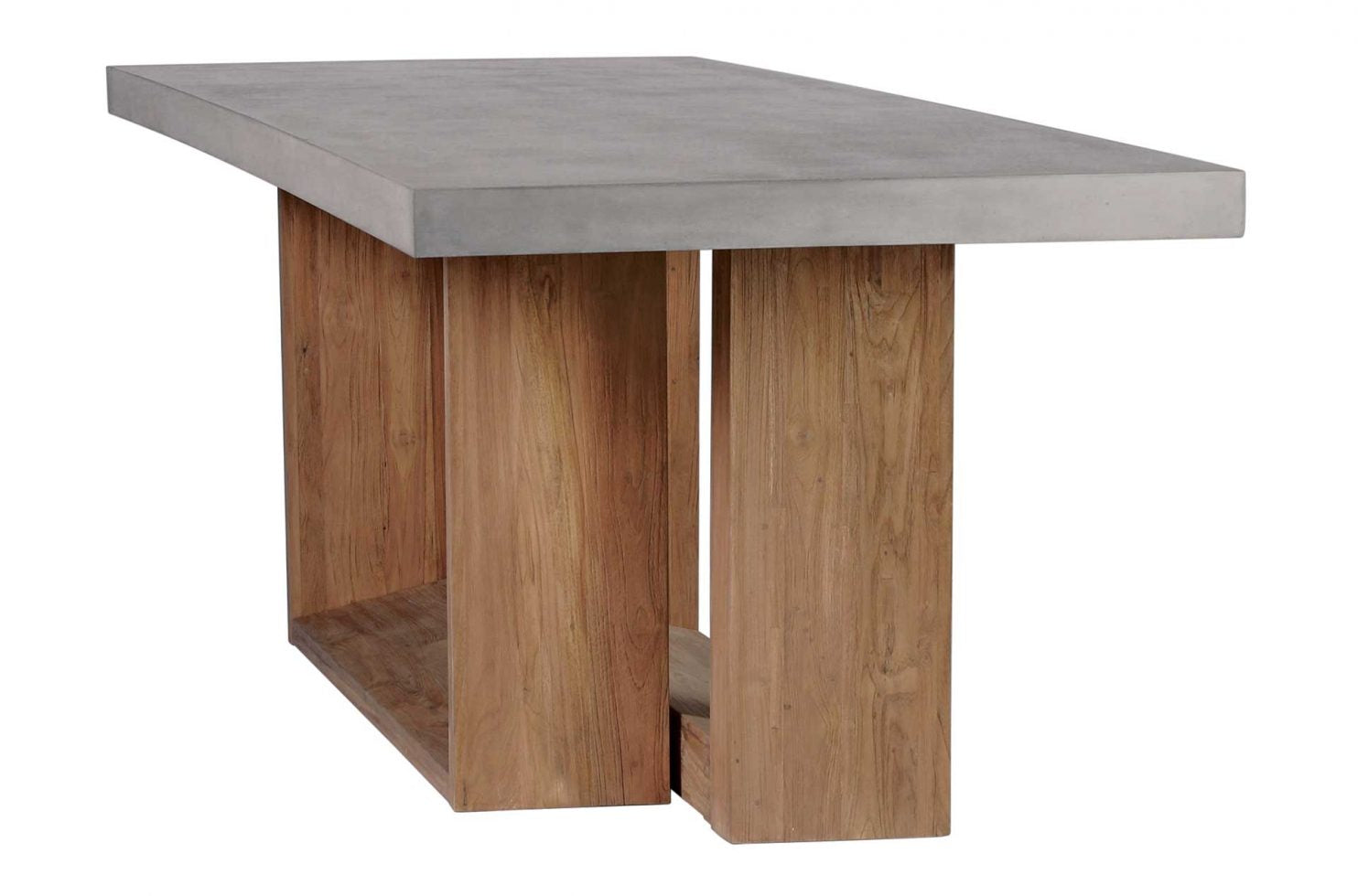 Seasonal Living Perpetual Concrete and Teak Lucca Counter Table – Slate Gray