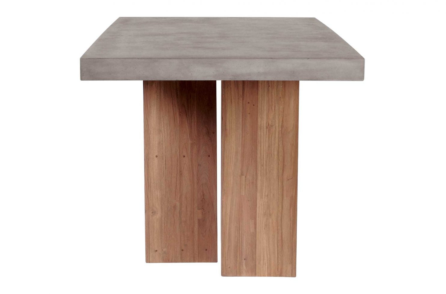 Seasonal Living Perpetual Concrete and Teak Lucca Counter Table – Slate Gray