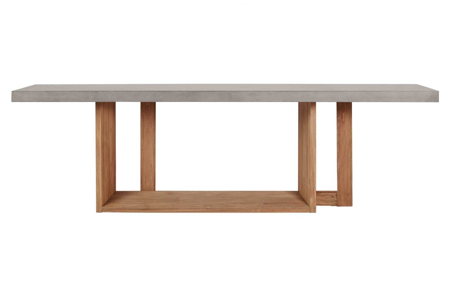 Seasonal Living Perpetual Concrete and Teak Lucca Counter Table – Slate Gray