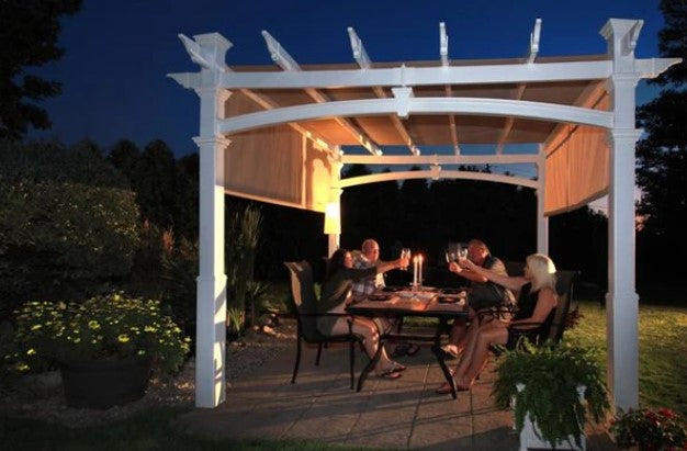 Vita 10'x10' Malibu Canopy Vinyl Pergola