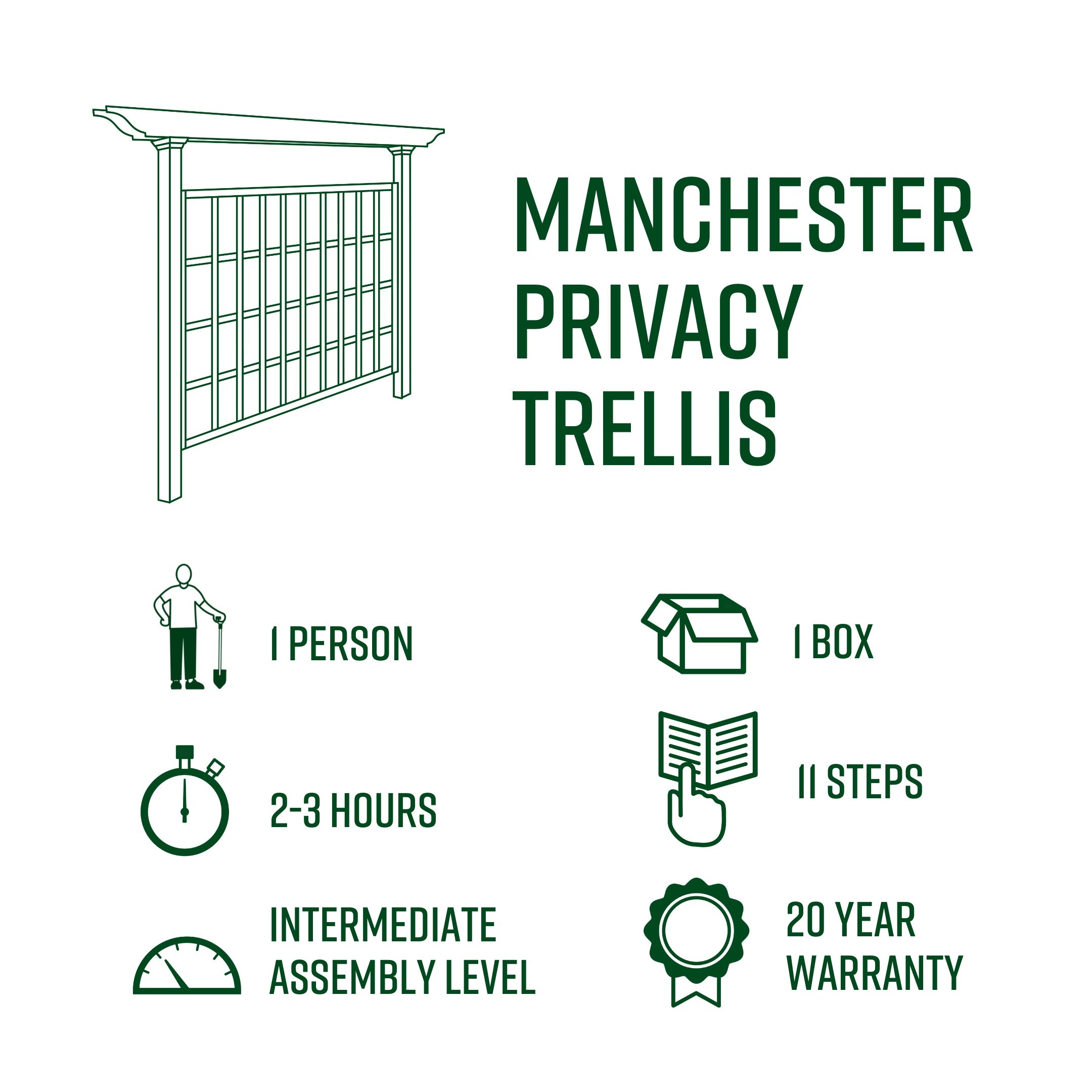 Vita Manchester Vinyl Privacy Trellis