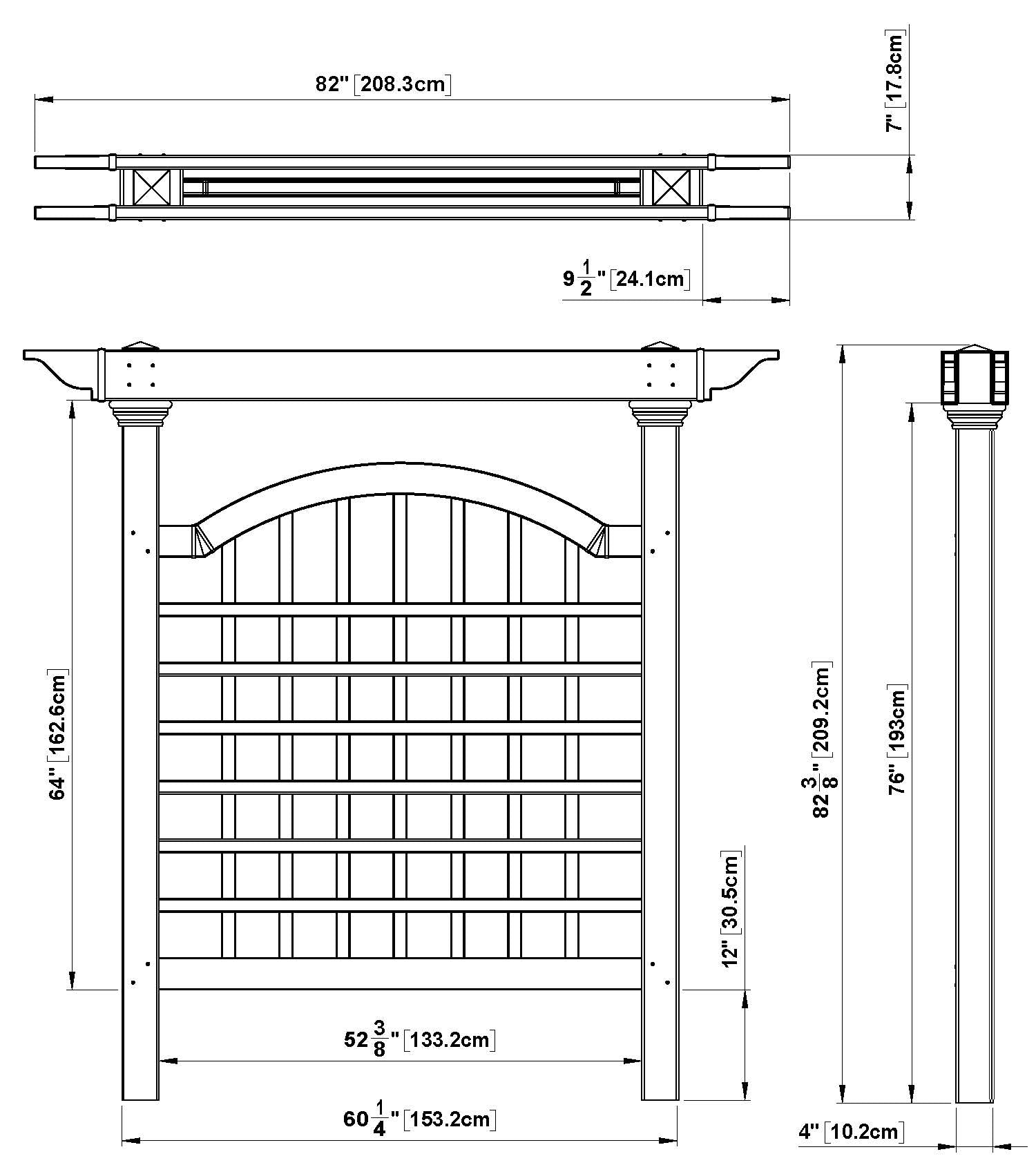 Vita Manchester Vinyl Privacy Trellis