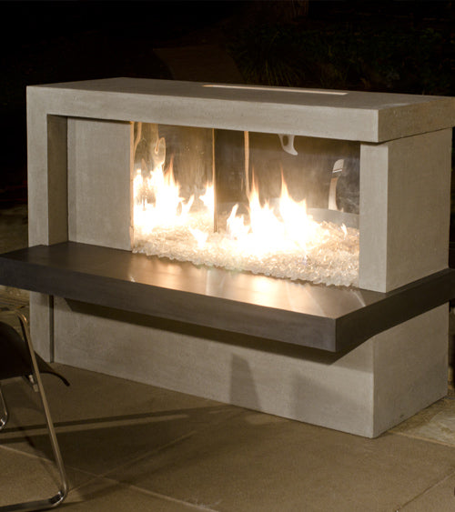 Manhattan Fireplace with Stainless Steel Firebox 