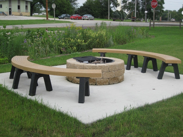 Telluride Recycled Plastic Bench - Curved or Straight