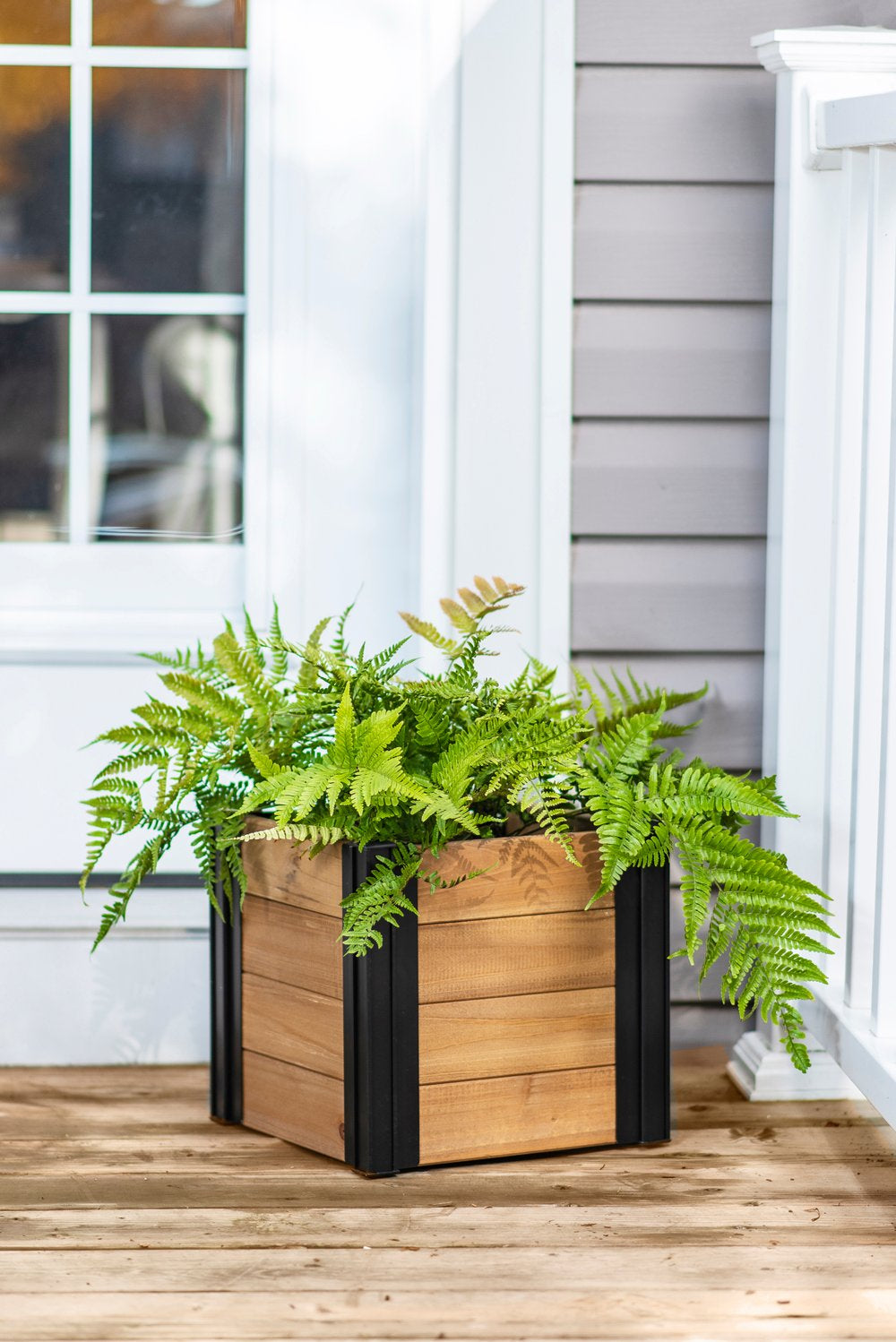 Vita Mezza 12" Cedar Cube Planter