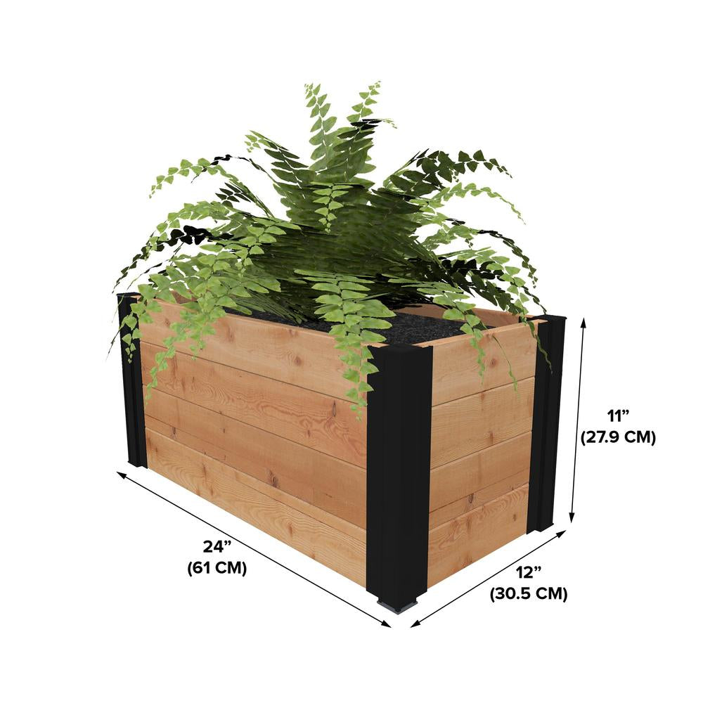 Vita Mezza 12"x24" Cedar Planter