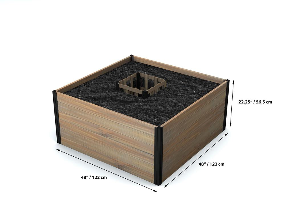 Vita Mezza 4'x4' Cedar Keyhole Composting Garden Bed