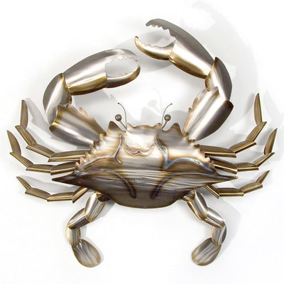 Copper Art Large Crab Metal Wall Sculpture