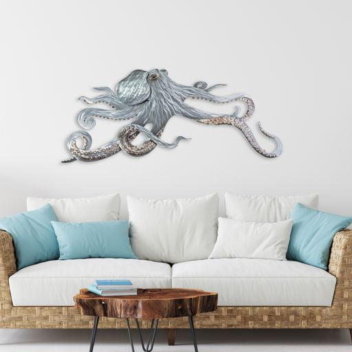 Copper Art Octopus Metal Wall Sculpture