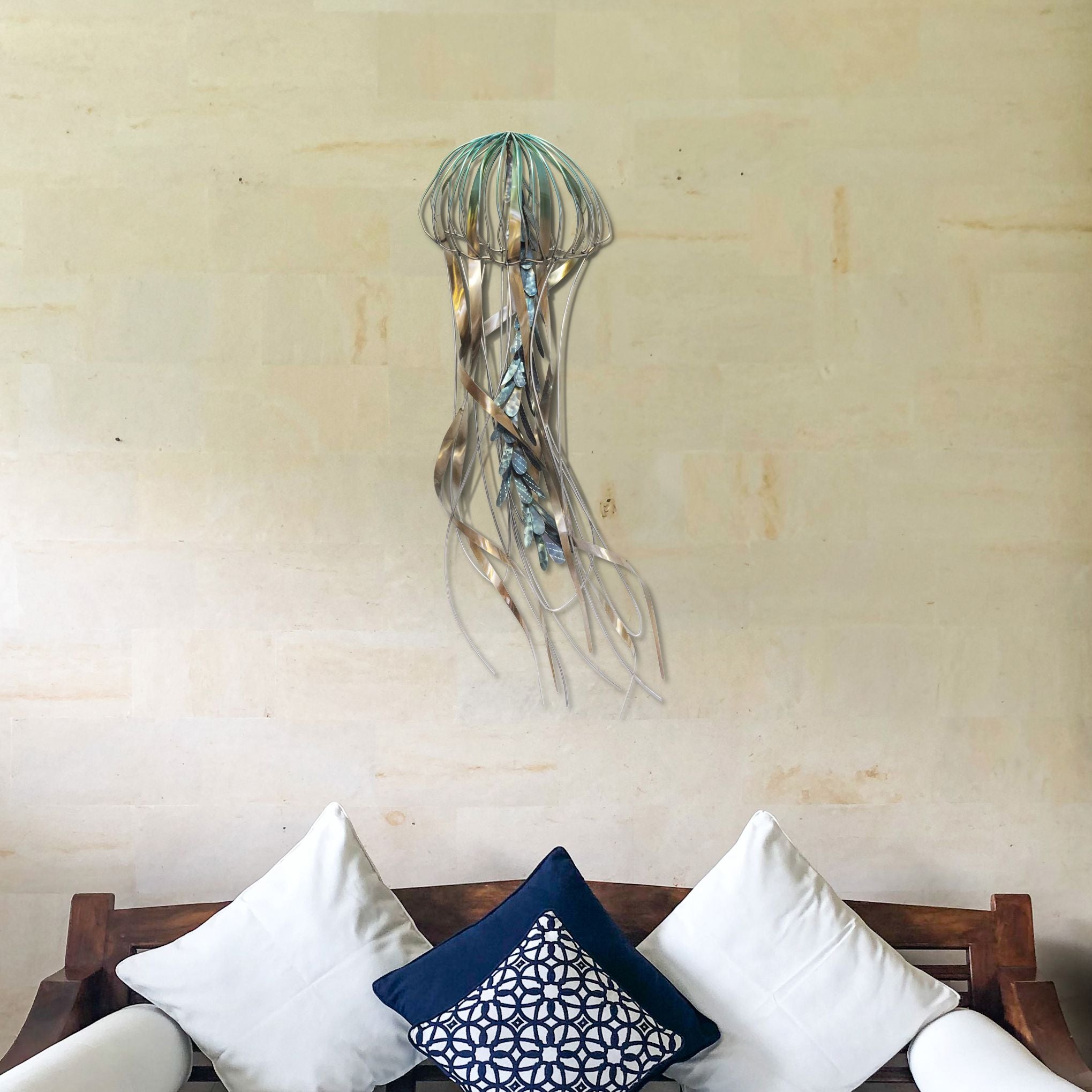 Copper Art Jellyfish Metal Wall Sculpture