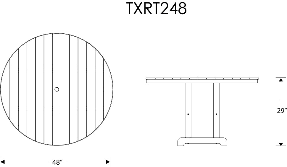 Trex® Outdoor Furniture™ Monterey Bay Round 48" Dining Table