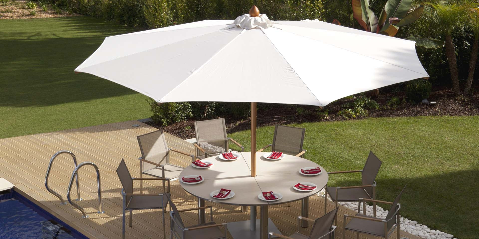 Barlow Tyrie Napoli 13' Round Telescopic Umbrella